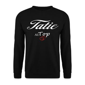 Tatie Au Top Idée Cadeau - Sweat-shirt Unisexe - noir - Devant - Alina (178cm) & Michal (187cm)