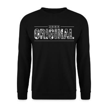 Original 2009 Retro 2009 Anniversary Gift - Unisex Sweatshirt - black - Front - Alina (178cm) & Michal (187cm)