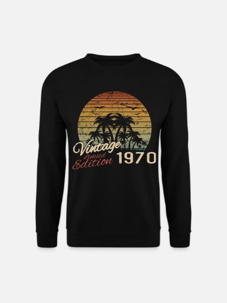 Vintage 1970's Birthday Gift 1970's Retro 1970's - Unisex Sweatshirt - black