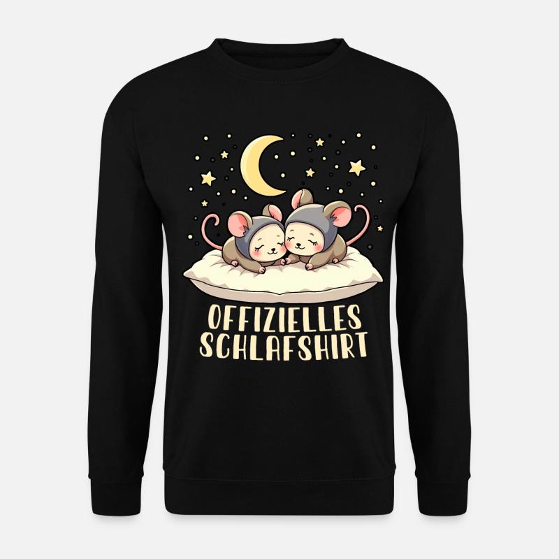 offizielles schlafshirt pärchen Lebkuchenmann-Kuch - Unisex Pullover - Schwarz