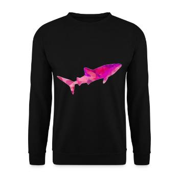 Walhai lila rot - Unisex Pullover - Schwarz - Vorne - Alina (178cm) & Michal (187cm)
