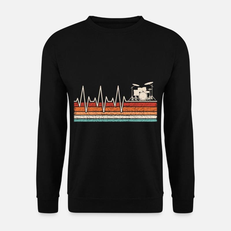 Drums Heartbeat - Unisex Sweatshirt - black