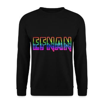 EFNAN RS Arc-en-ciel - Sweat-shirt Unisexe - noir - Devant - Alina (178cm) & Michal (187cm)