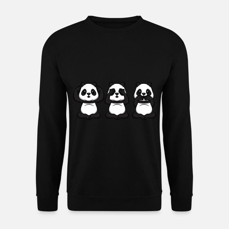 Nicht sehen Nicht hören Nicht sprechen - Unisex Pullover - Schwarz