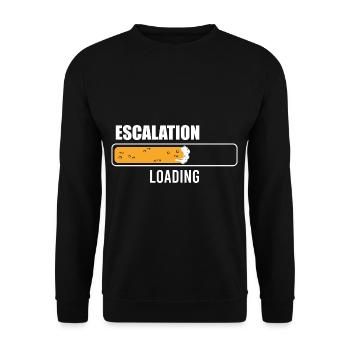 Escalation Loading Bier - Unisex Pullover - Schwarz - Vorne - Alina (178cm) & Michal (187cm)