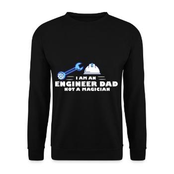 Ich bin ein Ingenieur Vater nicht ein Magier Math - Unisex Pullover - Schwarz - Vorne - Alina (178cm) & Michal (187cm)