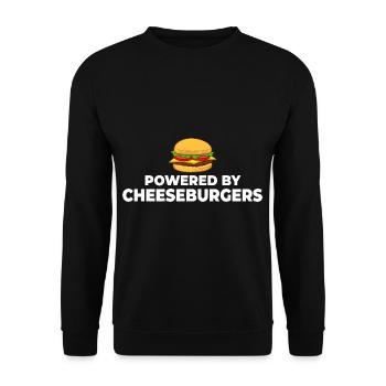 Cheeseburger Cheese Sandwich Hamburger - Unisex Sweatshirt - black - Front - Alina (178cm) & Michal (187cm)