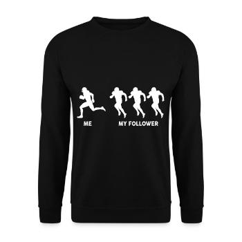 Moi mon suiveur Football - Sweat-shirt Unisexe - noir - Devant - Alina (178cm) & Michal (187cm)