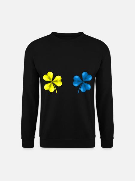 Ukraine Shamrock Ukraine Flag St Patrick'S - Unisex Pullover - Schwarz