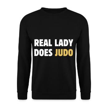 Judo Girl Real Lady Do Judo Wrestling Karate Femin - Unisex Sweatshirt - black - Front - Alina (178cm) & Michal (187cm)