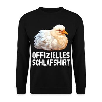 Chemise de couchage officielle Poulets - Sweat-shirt Unisexe - noir - Devant - Alina (178cm) & Michal (187cm)