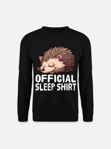 Chemise de nuit officielle Hedgehog - Sweat-shirt Unisexe - noir
