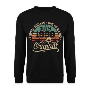Cadeau Juillet 1998 Cadeau Anniversaire 1998 July - Sweat-shirt Unisexe - noir - Devant - Alina (178cm) & Michal (187cm)