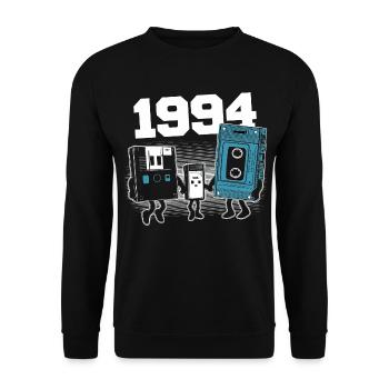 Jahrgang Jahrgang 1994 Geburtstagsgeschenk 1994 - Unisex Pullover - Schwarz - Vorne - Alina (178cm) & Michal (187cm)