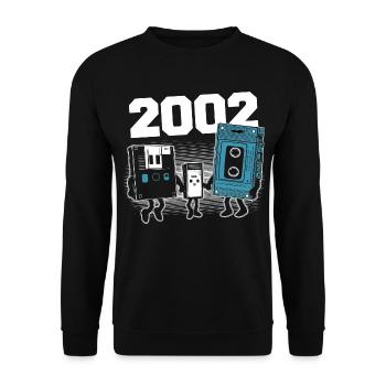 Vintage Born In 2002 Birthday Gift 2002 - Unisex Sweatshirt - black - Front - Alina (178cm) & Michal (187cm)