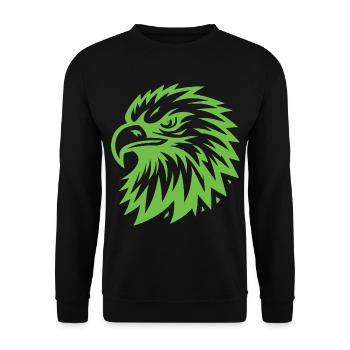 Green Eagle – Wild, majestic and powerful - Unisex Sweatshirt - black - Front - Alina (178cm) & Michal (187cm)