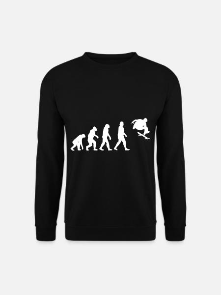 Skateboarding Skate Skater Evolution Skateboard - Unisex Sweatshirt - black
