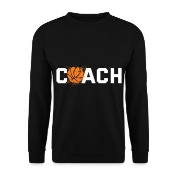 Coach Basketball - Cadeau de joueur de basket-ball - Sweat-shirt Unisexe - noir - Devant - Alina (178cm) & Michal (187cm)