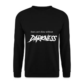 Goth Gothic stars can't do without darkness - Unisex Sweatshirt - black - Front - Alina (178cm) & Michal (187cm)