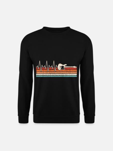 Battement de cœur de guitare électrique - Sweat-shirt Unisexe - noir
