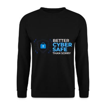 Informations sur la cybersécurité Ordinateur Sicherheit - Sweat-shirt Unisexe - noir - Devant - Alina (178cm) & Michal (187cm)
