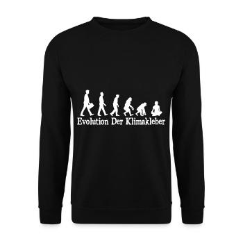 Evolution der Klimakleber - Unisex Pullover - Schwarz - Vorne - Alina (178cm) & Michal (187cm)