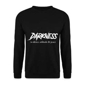 Gothic Lover Darkness Ist Stille, Einsamkeit Und - Unisex Pullover - Schwarz - Vorne - Alina (178cm) & Michal (187cm)