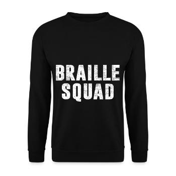 Blind Visually Impaired - Unisex Sweatshirt - black - Front - Alina (178cm) & Michal (187cm)
