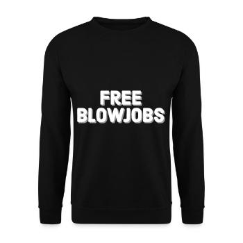 blowjob - Unisex Pullover - Schwarz - Vorne - Alina (178cm) & Michal (187cm)