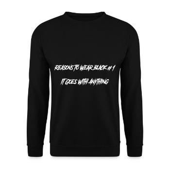 Goth Gründe Schwarz #1 Zu Tragen Es Passt Zu Allem - Unisex Pullover - Schwarz - Vorne - Alina (178cm) & Michal (187cm)