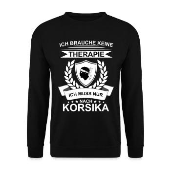 Korsika Flagge Korsika Fahne Corsica Korsischen - Unisex Pullover - Schwarz - Vorne - Alina (178cm) & Michal (187cm)