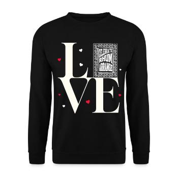 Love celebrates Rum Arranged! - Unisex Sweatshirt - black - Front - Alina (178cm) & Michal (187cm)