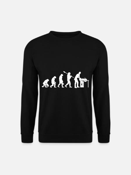 Evolution Tischler Handwerker Schreiner Kreissäge - Unisex Pullover - Schwarz