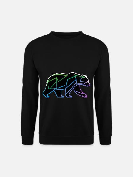Bär Polygon - Unisex Pullover - Schwarz