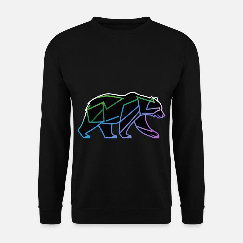 Bear Polygon - Unisex Sweatshirt - black