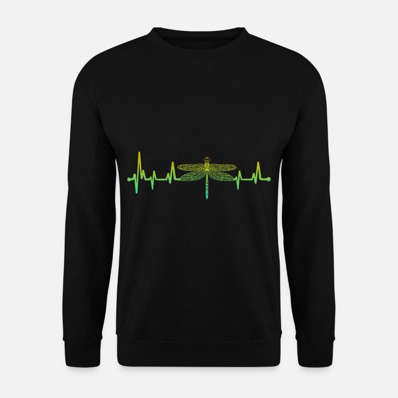 Heartbeat Libellule Libellules Libellules - Sweat-shirt Unisexe - noir
