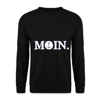 Moin Nordisch Küste Urlaub - Unisex Pullover - Schwarz - Vorne - Alina (178cm) & Michal (187cm)