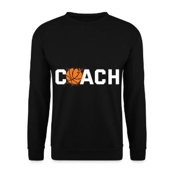 Coach Basketball - Cadeau de joueur de basket-ball - Sweat-shirt Unisexe - noir - Devant - Alina (178cm) & Michal (187cm)
