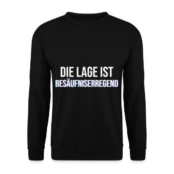 Die Lage ist besäufniserregend Vaporwave Party - Unisex Pullover - Schwarz - Vorne - Alina (178cm) & Michal (187cm)