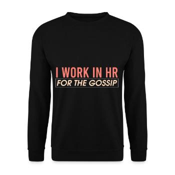 Je travaille au service des ressources humaines pour les Gossi - Sweat-shirt Unisexe - noir - Devant - Alina (178cm) & Michal (187cm)