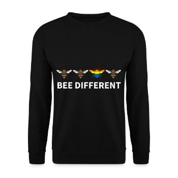 Abeille Différente Rainbow Bee Gay Pride Homo LGBT Abeilles - Sweat-shirt Unisexe - noir - Devant - Alina (178cm) & Michal (187cm)