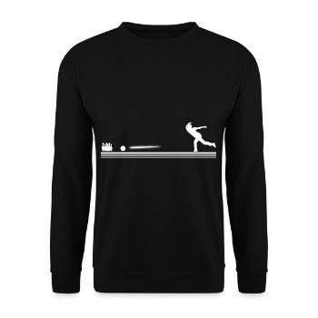 Baseball Retro Baseball Bowler Sport Lover - Unisex Sweatshirt - black - Front - Alina (178cm) & Michal (187cm)