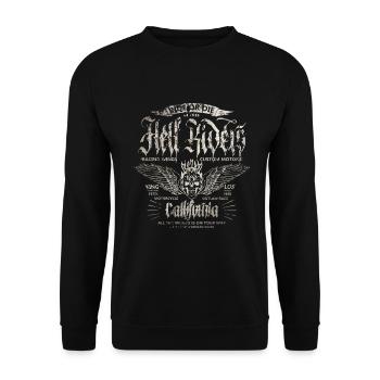 Biker Hell Riders California Chopper - Sweat-shirt Unisexe - noir - Devant - Alina (178cm) & Michal (187cm)