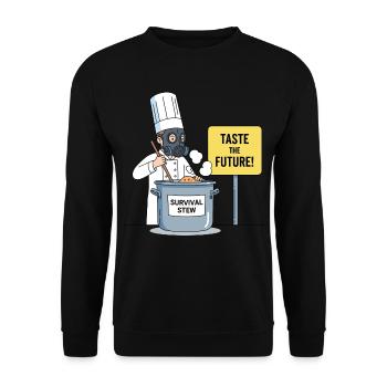 Taste the Future ! - Unisex Pullover - Schwarz - Vorne - Alina (178cm) & Michal (187cm)