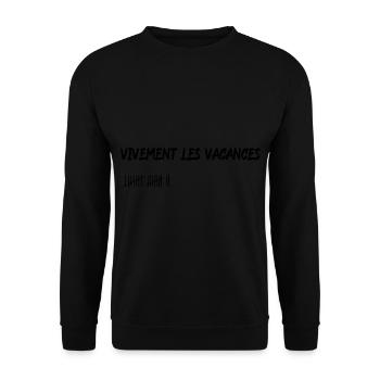 Vivement les vacances ! - Sweat-shirt Unisexe - noir - Devant - Alina (178cm) & Michal (187cm)