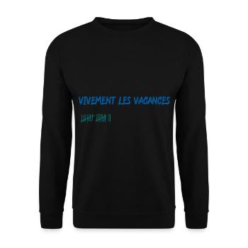 Vivement les vacances - Sweat-shirt Unisexe - noir - Devant - Alina (178cm) & Michal (187cm)