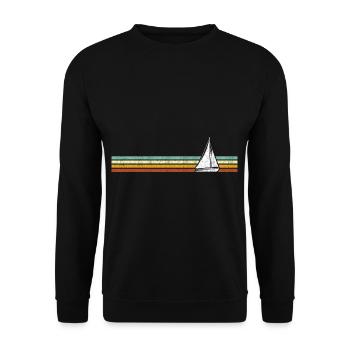 Vintage Sailor Sailboat Sea Skipper Sailing Retro - Sweat-shirt Unisexe - noir - Devant - Alina (178cm) & Michal (187cm)