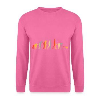 Evolution Hundebesitzer - Unisex Pullover - Pink - Vorne