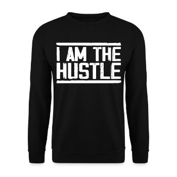 I Am the Hustle Funny Business Owner, CEO - Sweat-shirt Unisexe - noir - Devant - Alina (178cm) & Michal (187cm)