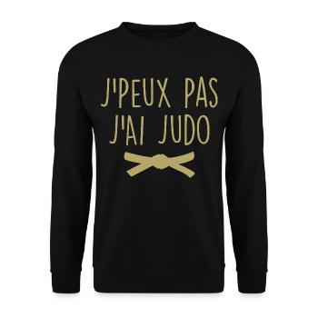 J Peux Pas J Ai Judo - Sweat-shirt Unisexe - noir - Devant - Alina (178cm) & Michal (187cm)